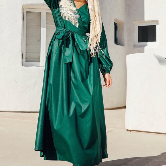 Emerald green long sleeve maxi - Picture 2 of 6